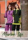 Marine Life By Mittoo Viscose Weaving Thread Work Co Ord Set
